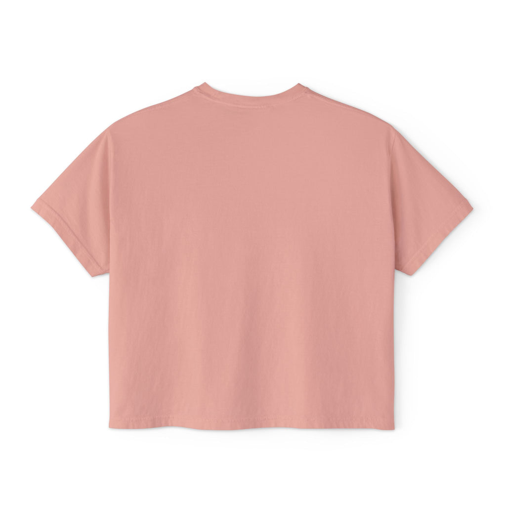 Boxy Tee with Cute Doll Graphic — Women's Casual Cropped T‑Shirt