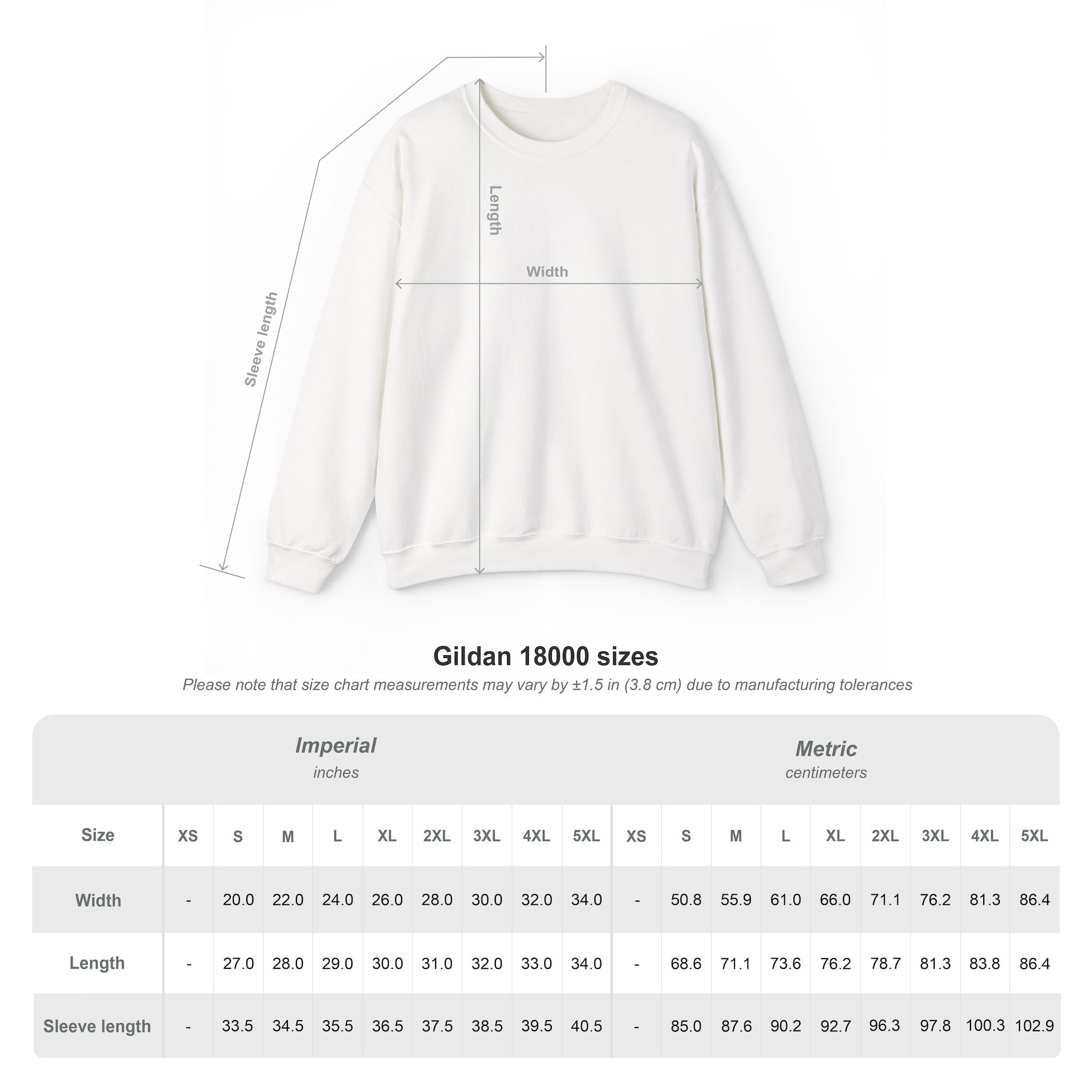 Crewneck Sweatshirt — Classic Blank Design Pullover