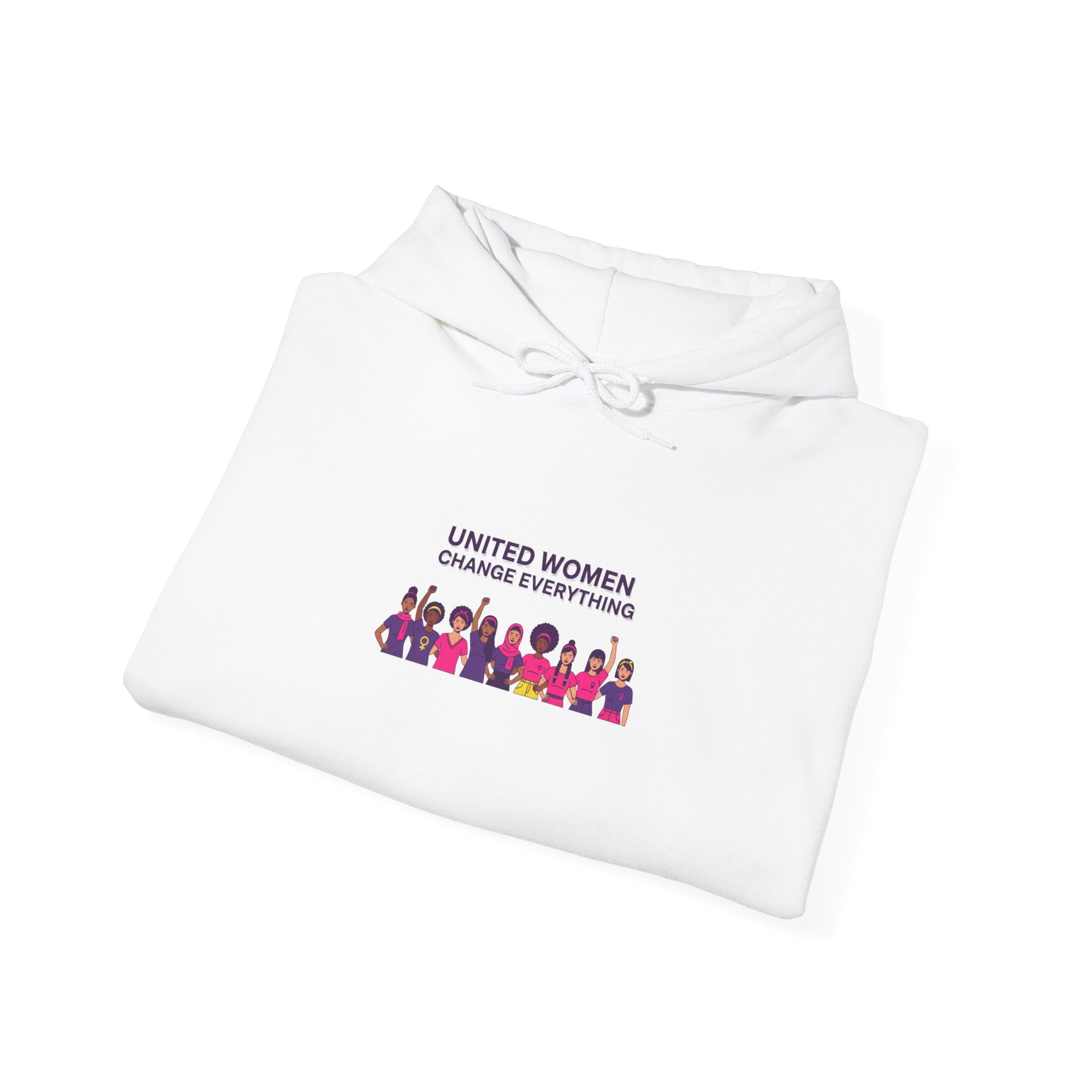 United Women Rise hoodie | International Women's Day, feminist slogan graphic