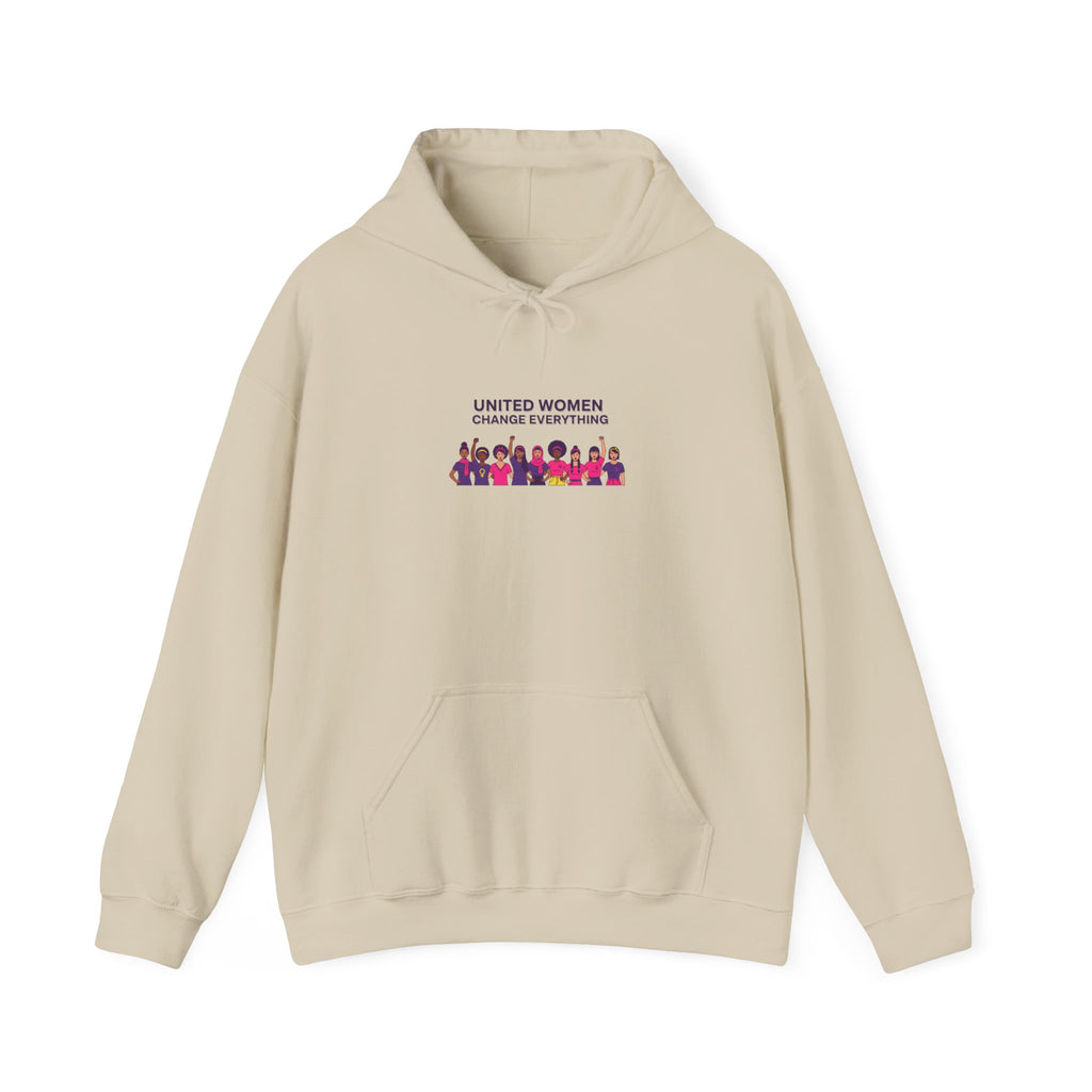 United Women Rise hoodie | International Women's Day, feminist slogan graphic