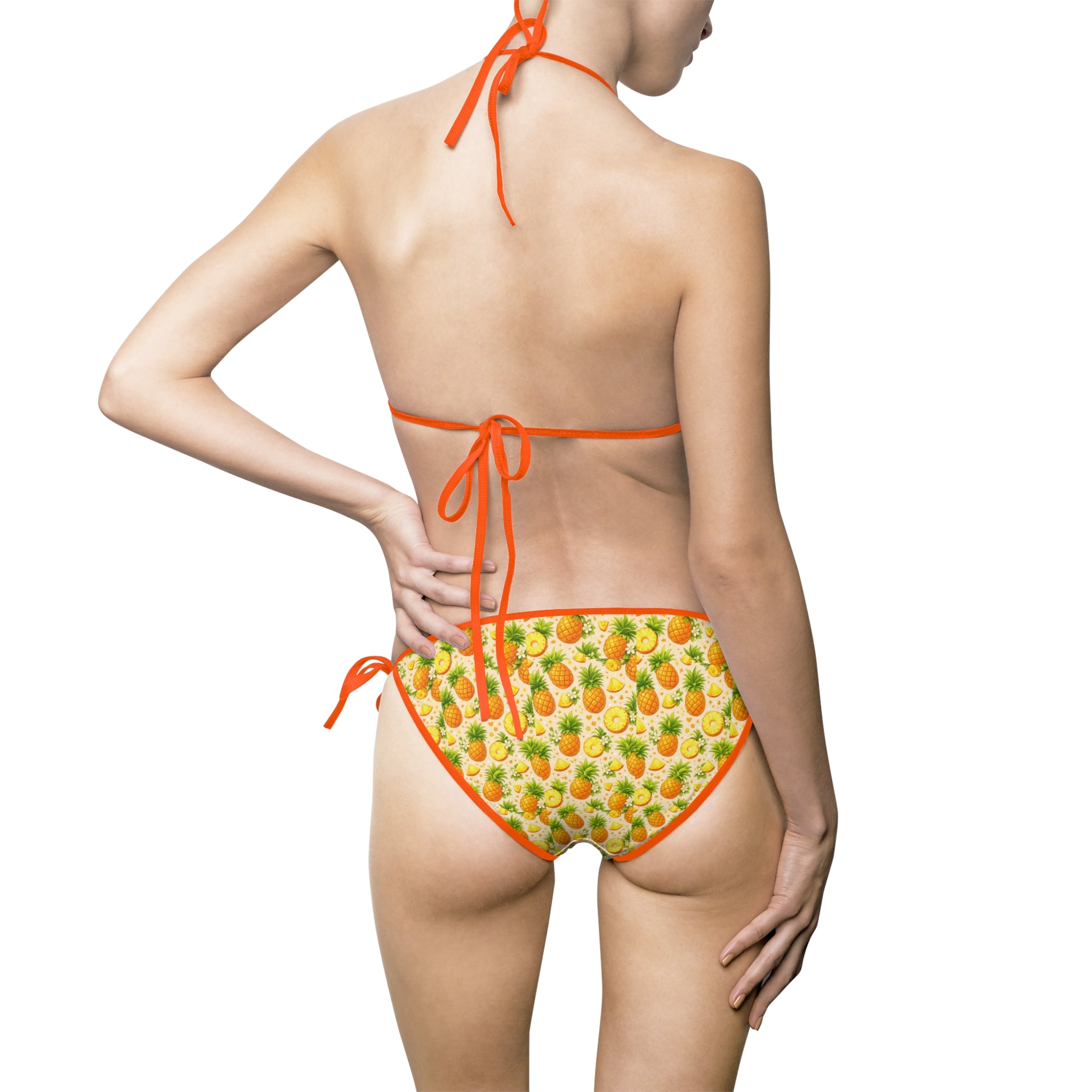 Pineapple Print Bikini — Tropical Women's Triangle Swimsuit