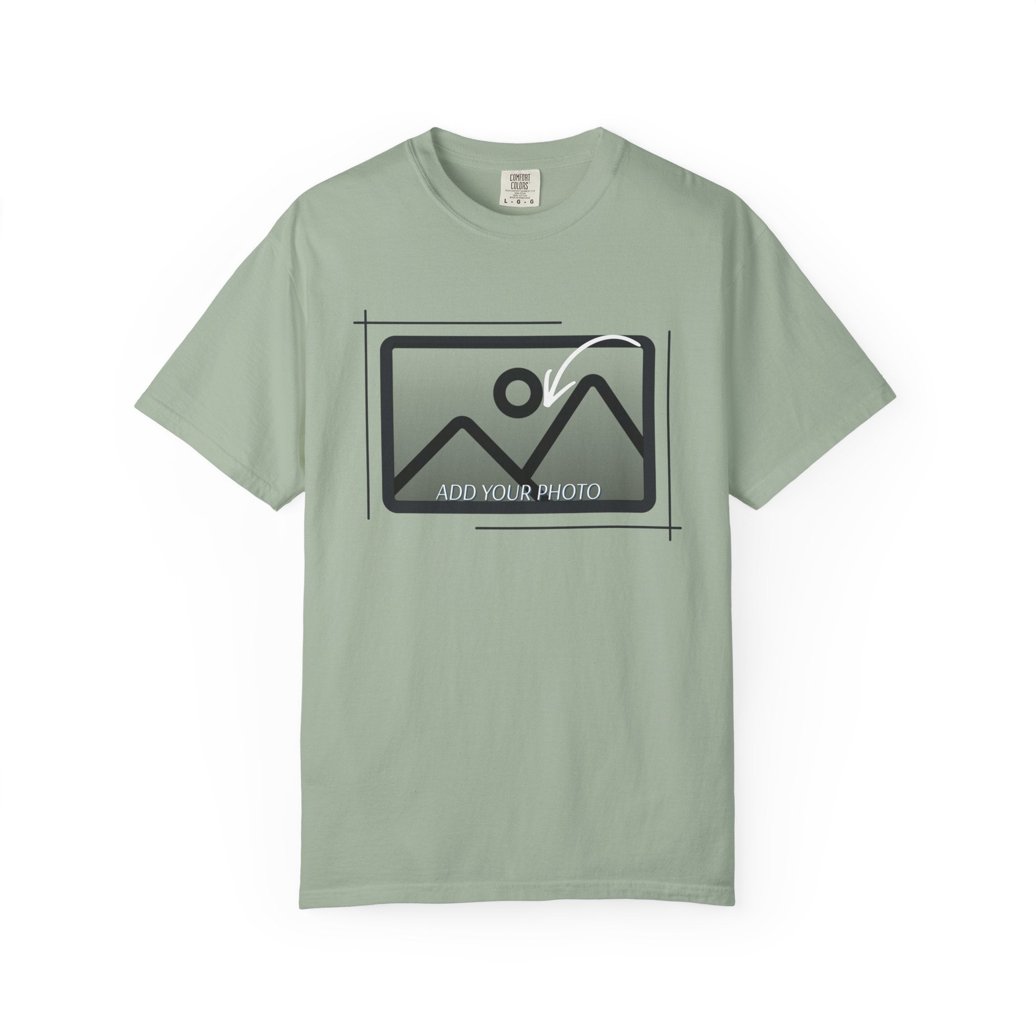 Blank White Graphic T-Shirt — Minimal Photo Frame Design