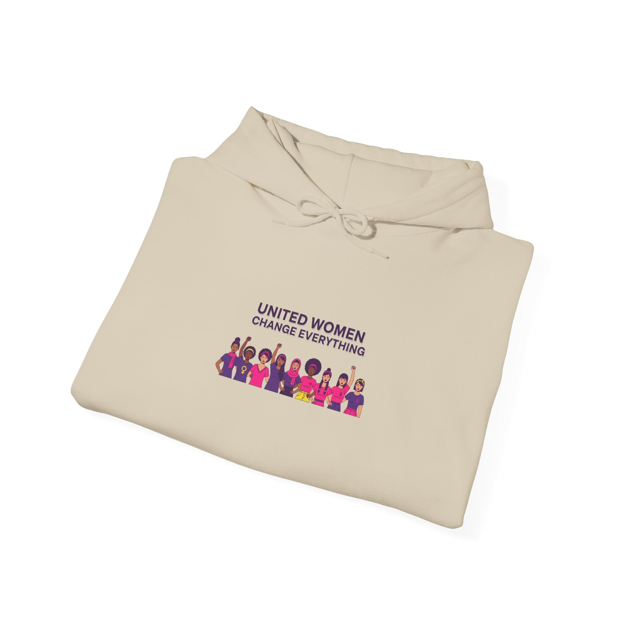 United Women Rise hoodie | International Women's Day, feminist slogan graphic