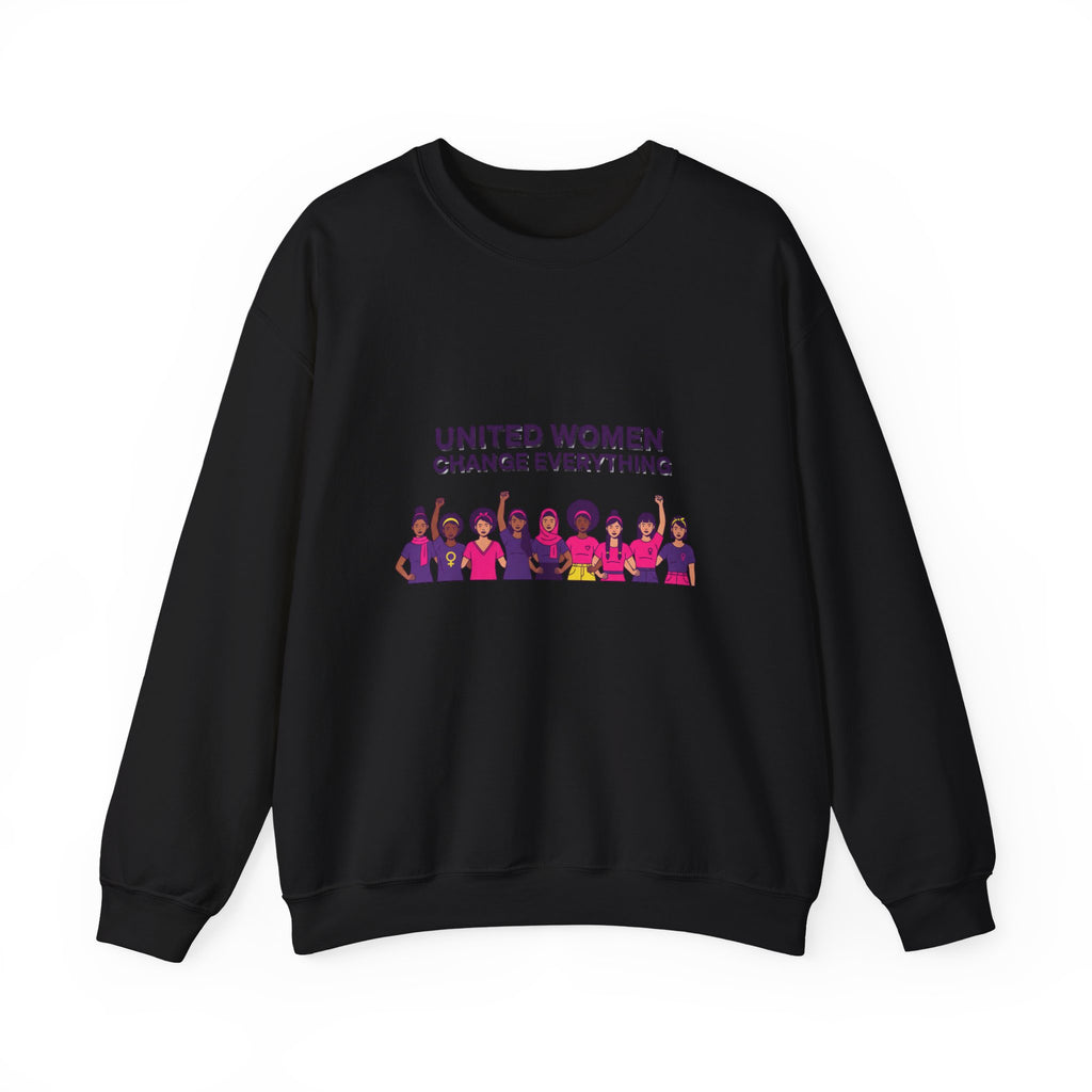 United Women Change Everything Sweatshirt | International Women's Day, feminist slogan graphic