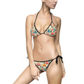 Floral Mushroom Print Bikini — Women’s Tie-Side Swimsuit