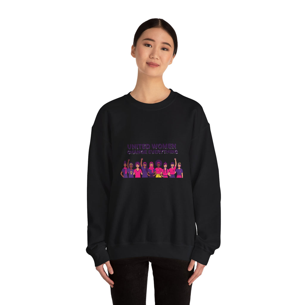 United Women Change Everything Sweatshirt | International Women's Day, feminist slogan graphic