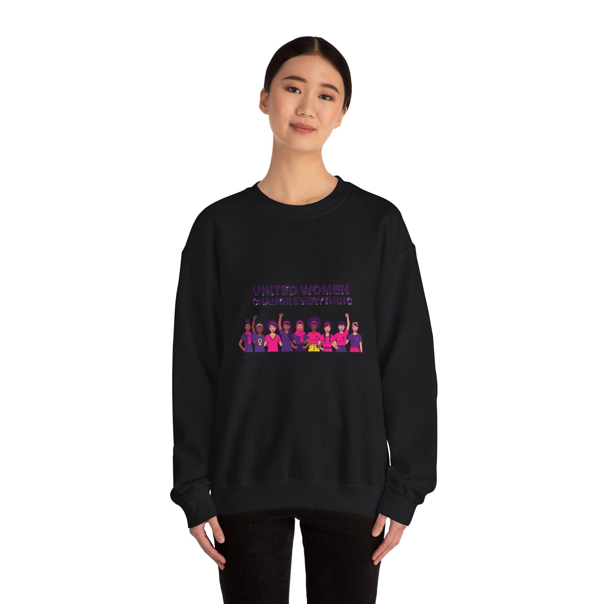 United Women Change Everything Sweatshirt | International Women's Day, feminist slogan graphic