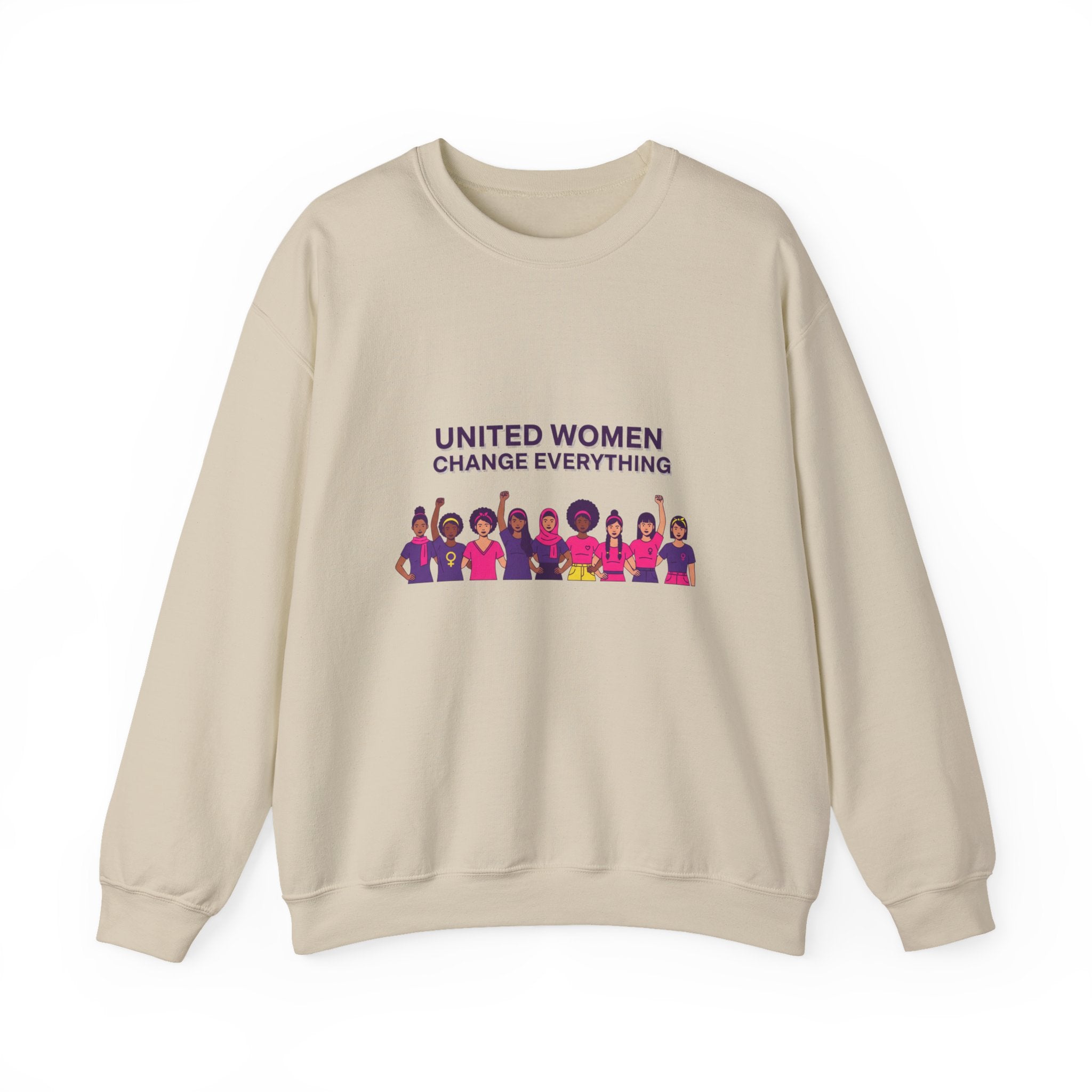 United Women Change Everything Sweatshirt | International Women's Day, feminist slogan graphic