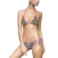 Floral Tie-Side Bikini — Colorful All-Over Print Swimwear