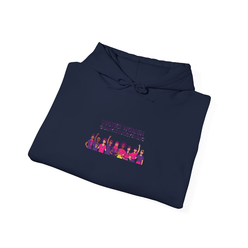 United Women Rise hoodie | International Women's Day, feminist slogan graphic