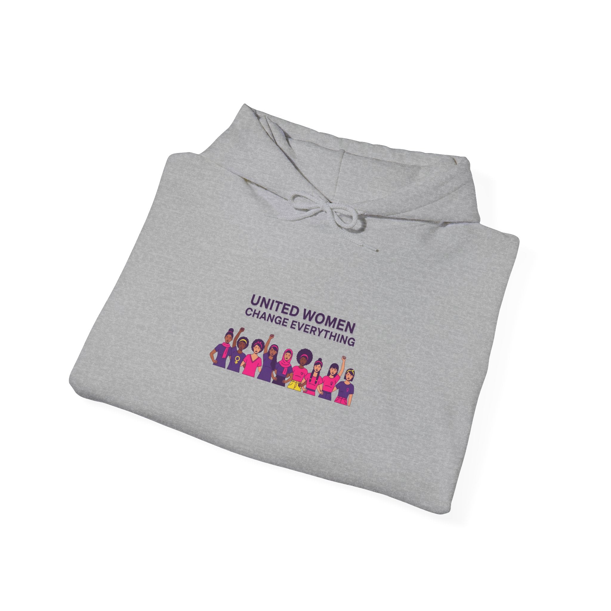 United Women Rise hoodie | International Women's Day, feminist slogan graphic
