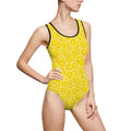 Lemon Slice One-Piece Swimsuit — Bright Citrus Print Women's Bathing Suit