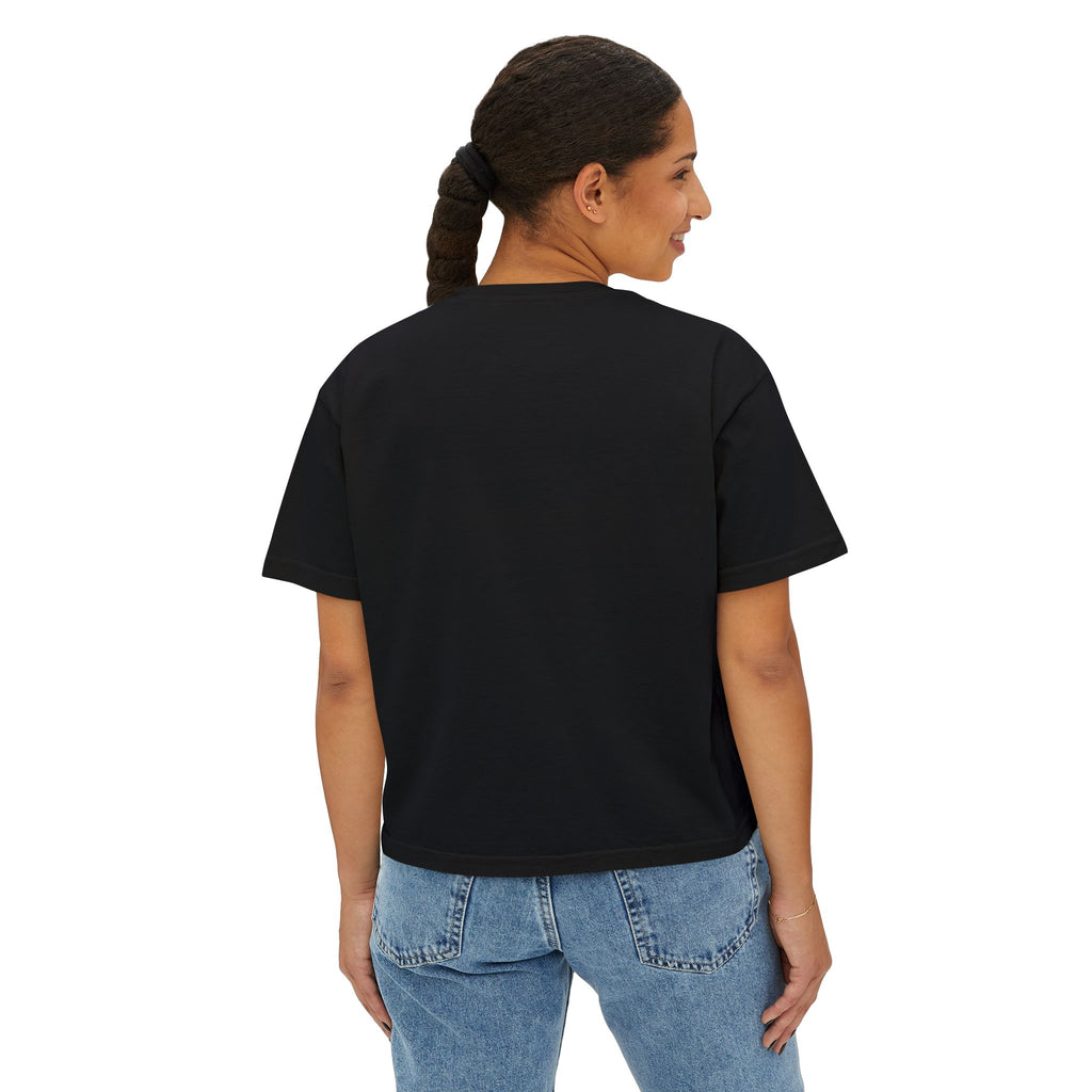 Boxy Tee — Cute Girl Photo Graphic Cropped T‑Shirt
