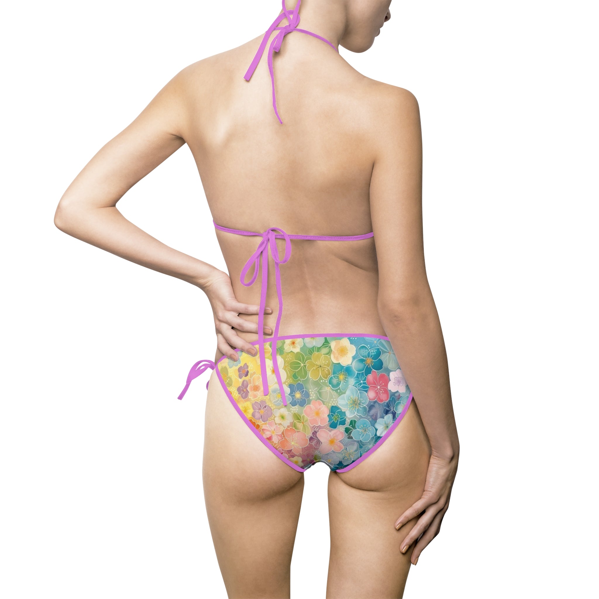 Floral Watercolor Bikini Swimsuit