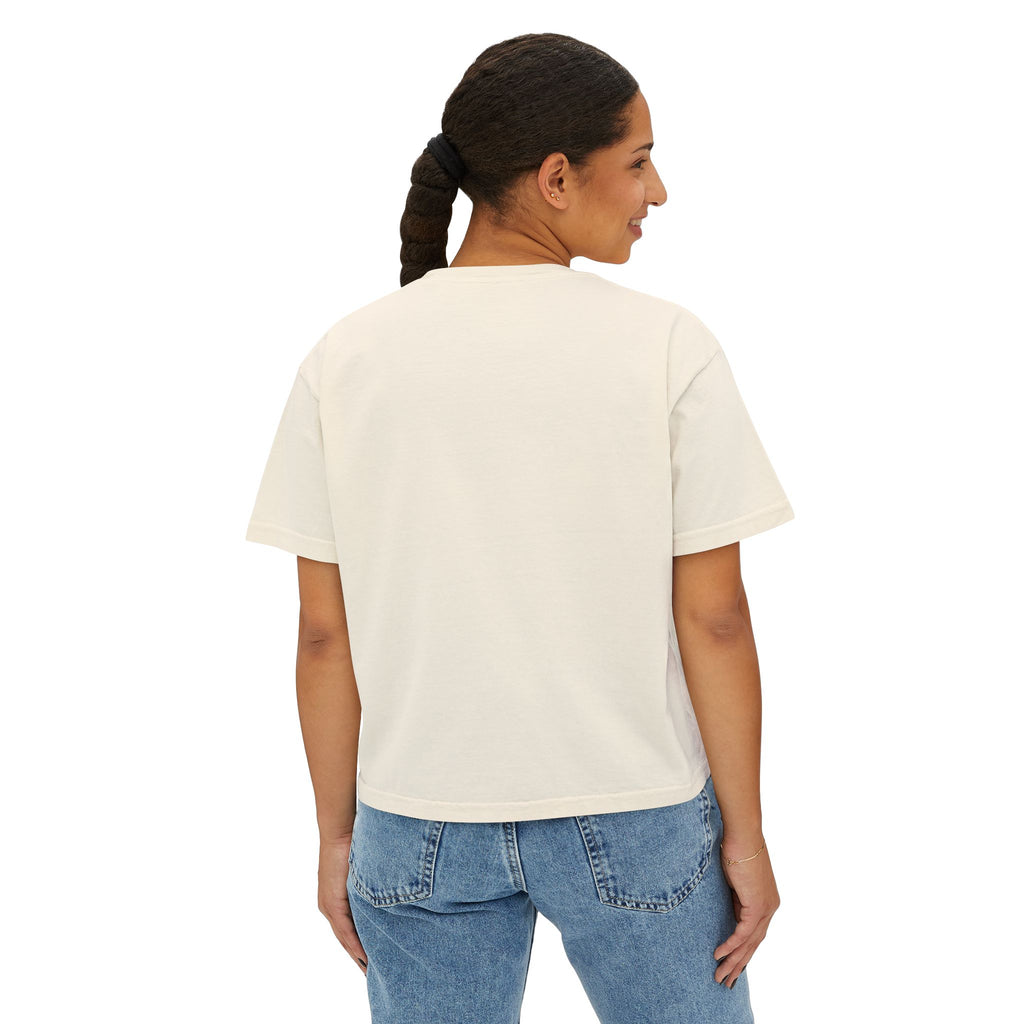 Boxy Tee — Cute Cartoon Girl Graphic Crop Shirt
