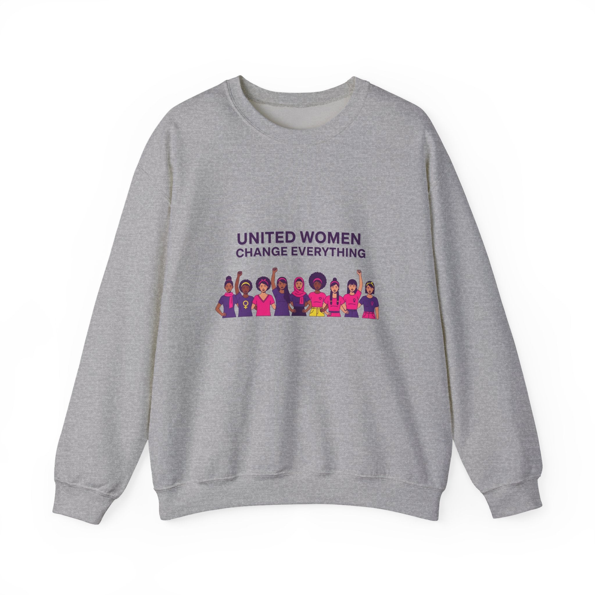 United Women Change Everything Sweatshirt | International Women's Day, feminist slogan graphic