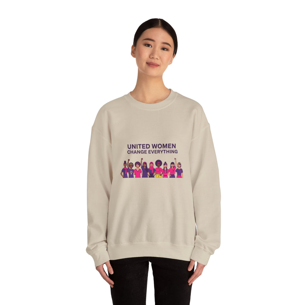 United Women Change Everything Sweatshirt | International Women's Day, feminist slogan graphic