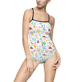 Summer Fruit Pattern One-Piece Swimsuit — Cute Tropical Beachwear