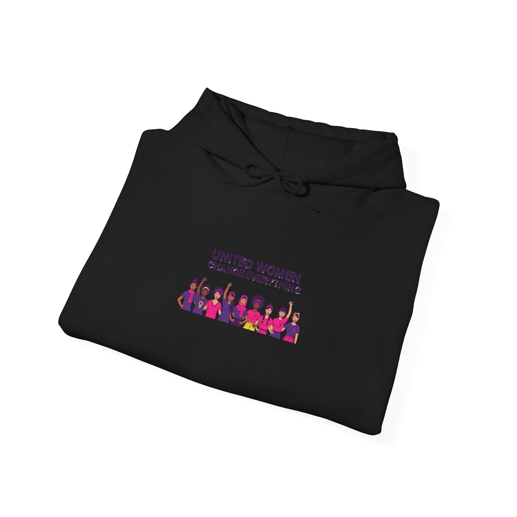 United Women Rise hoodie | International Women's Day, feminist slogan graphic