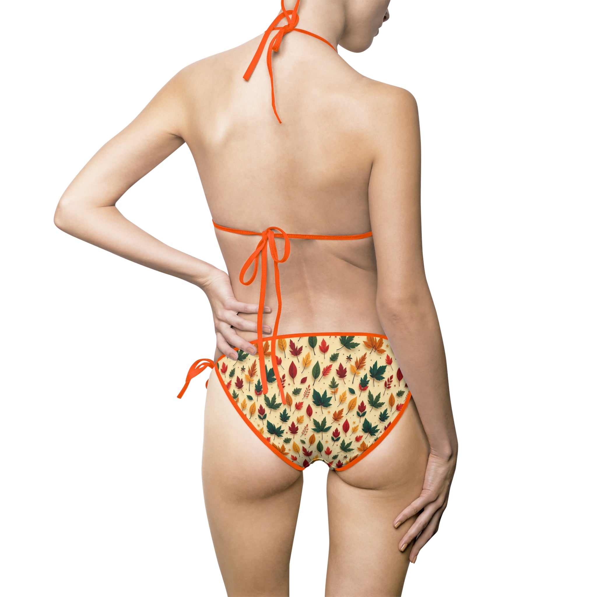 Floral Ikat Triangle Bikini — Women's Tie-Side Swimsuit