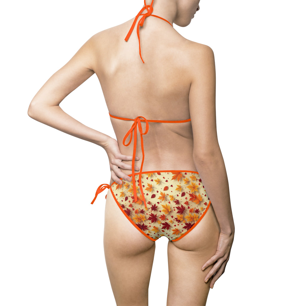 Floral Sunburst Bikini — Women's Tie-Side Triangle Swimsuit