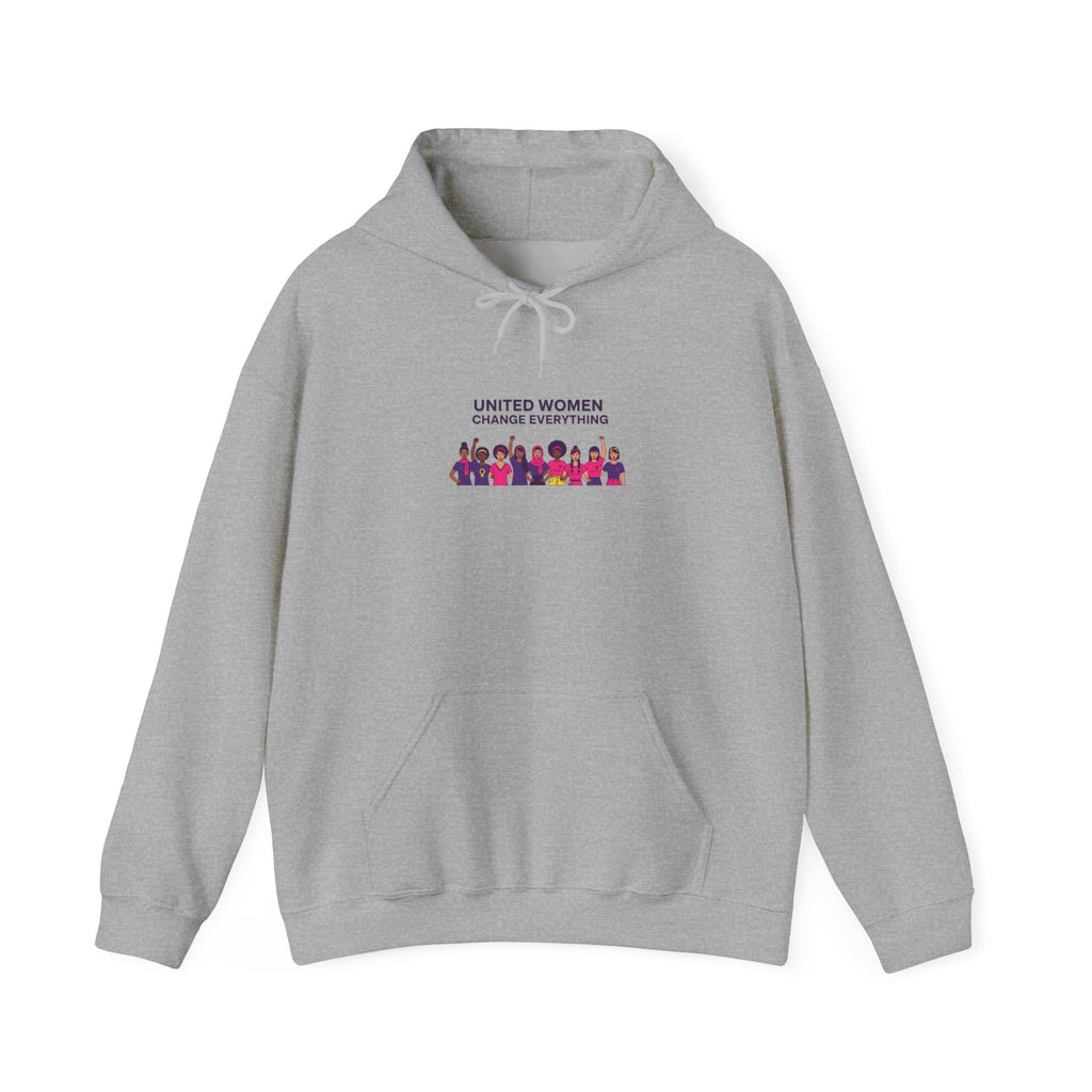 United Women Rise hoodie | International Women's Day, feminist slogan graphic