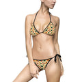 Floral Ikat Triangle Bikini — Women's Tie-Side Swimsuit