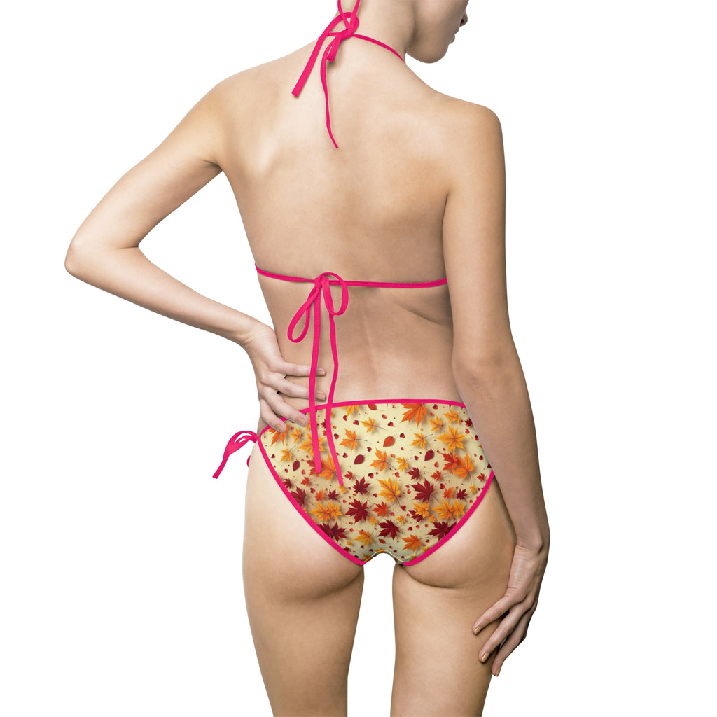 Floral Sunburst Bikini — Women's Tie-Side Triangle Swimsuit