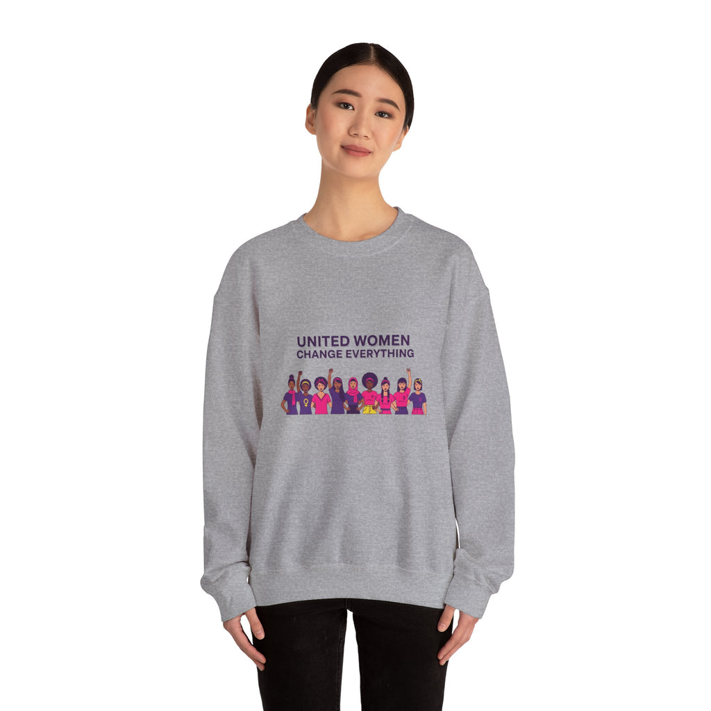 United Women Change Everything Sweatshirt | International Women's Day, feminist slogan graphic