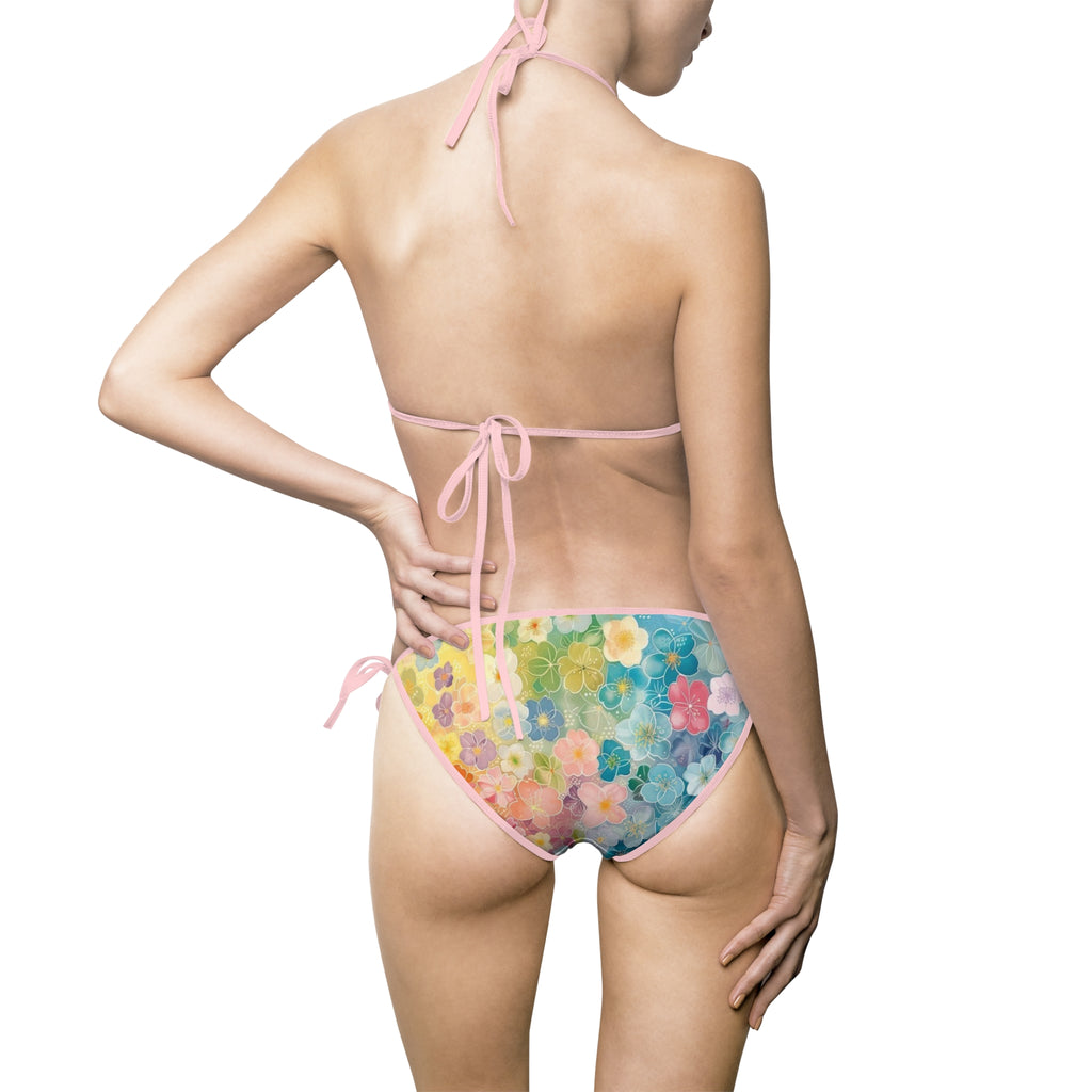 Floral Watercolor Bikini Swimsuit