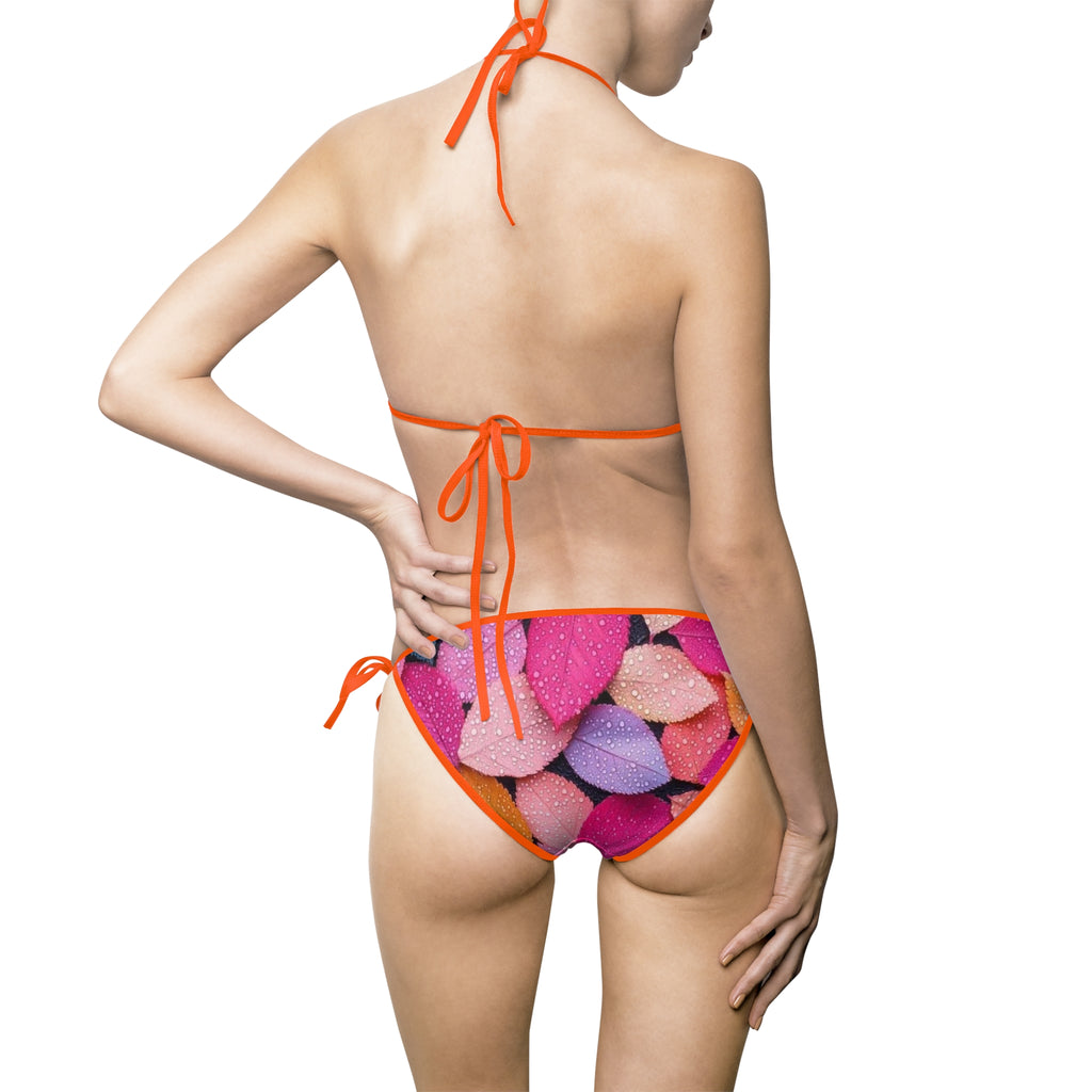 Colorful Heart Bubble Bikini — Women's Tie-Side Swimsuit