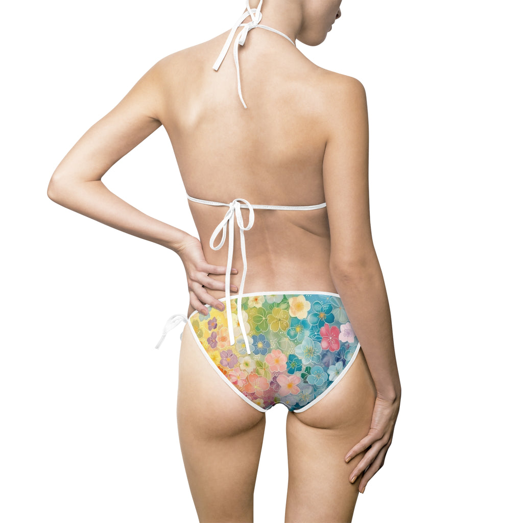 Floral Watercolor Bikini Swimsuit